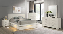 Load image into Gallery viewer, Jessica 5-piece California King LED Bedroom Set Cream White
