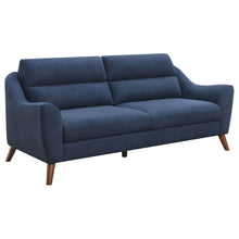 Load image into Gallery viewer, Gano 3-piece Upholstered Sloped Arm Sofa Set Navy Blue
