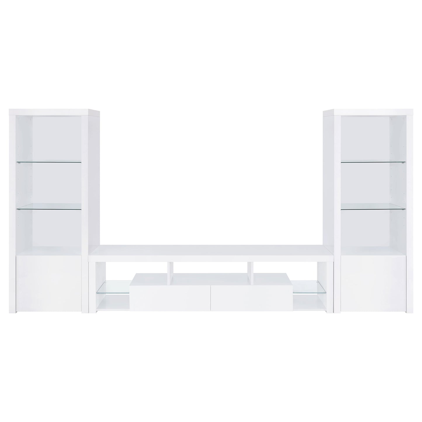 Jude 3-piece 71" TV Entertainment Center White High Gloss