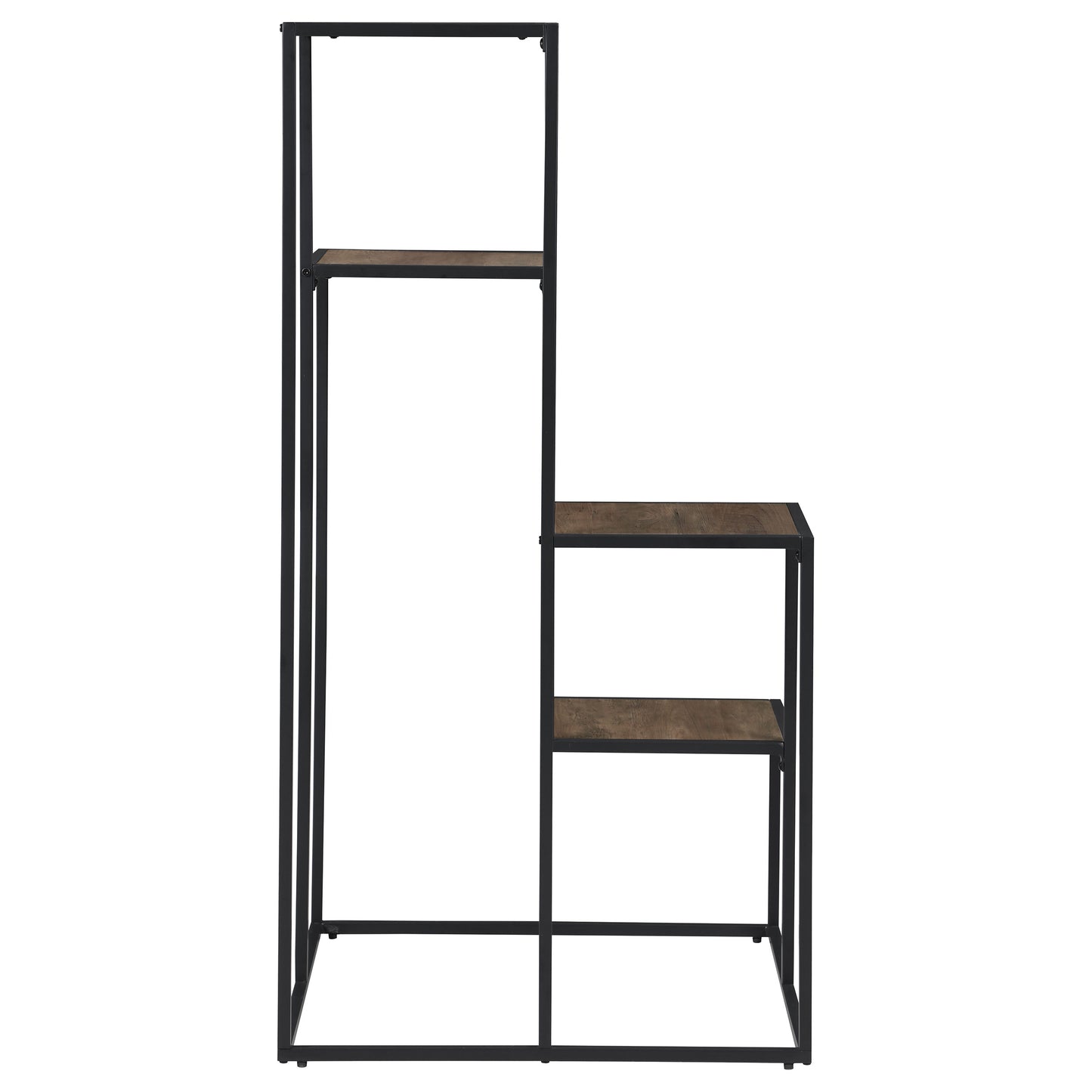 Rito 4-tier Multi-Display Shelf Rustic Brown and Black