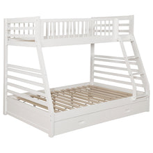 Load image into Gallery viewer, Ashton 2-drawer Wood Twin Over Full Bunk Bed White
