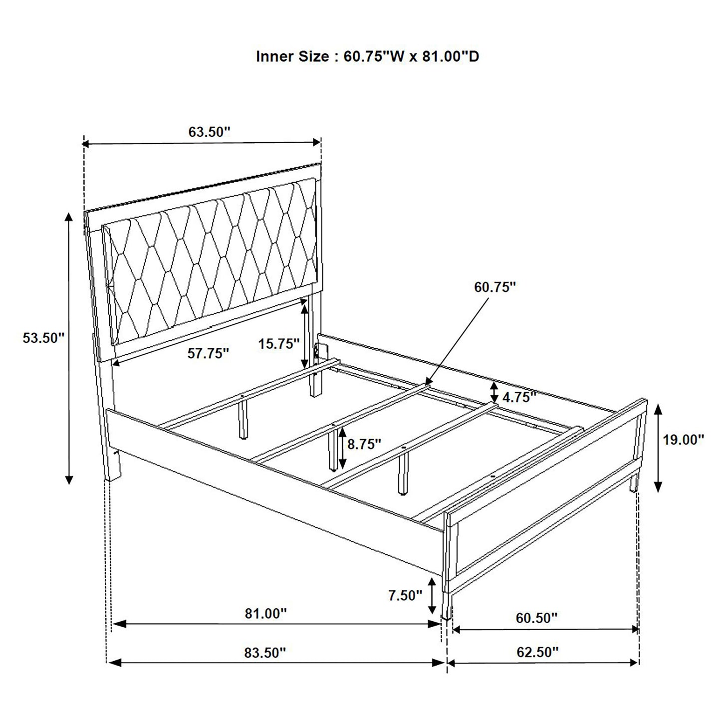 Sonora 4-piece Queen Bedroom Set White