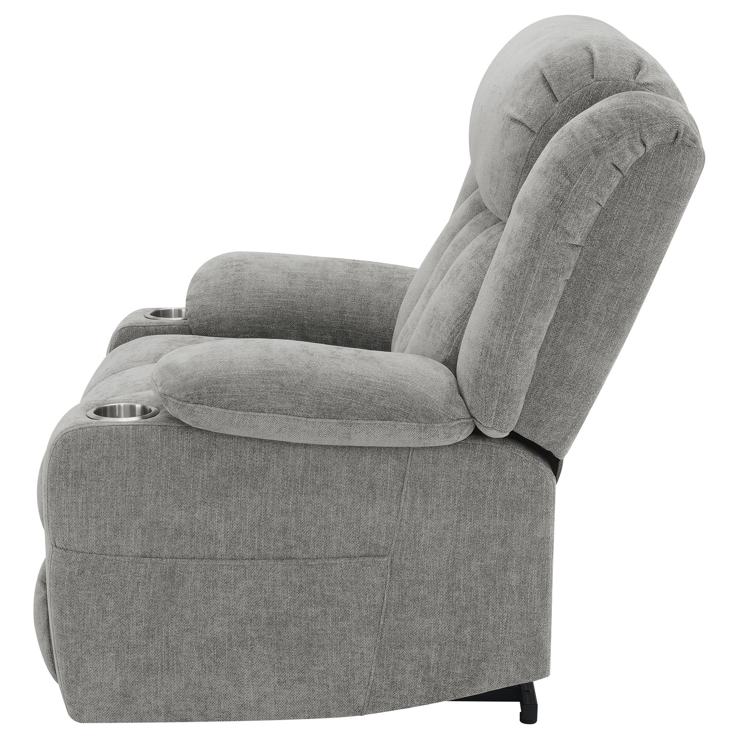 Houston Upholstered Power Lift Recliner Grey