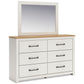 Linnocreek King Panel Bed with Mirrored Dresser, Chest and Nightstand