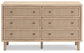 Cielden Full Upholstered Panel Bed with Dresser and 2 Nightstands