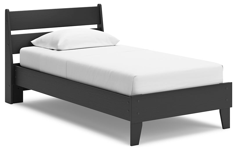 Ashley Express - Socalle Twin Panel Platform Bed with Dresser, Chest and 2 Nightstands