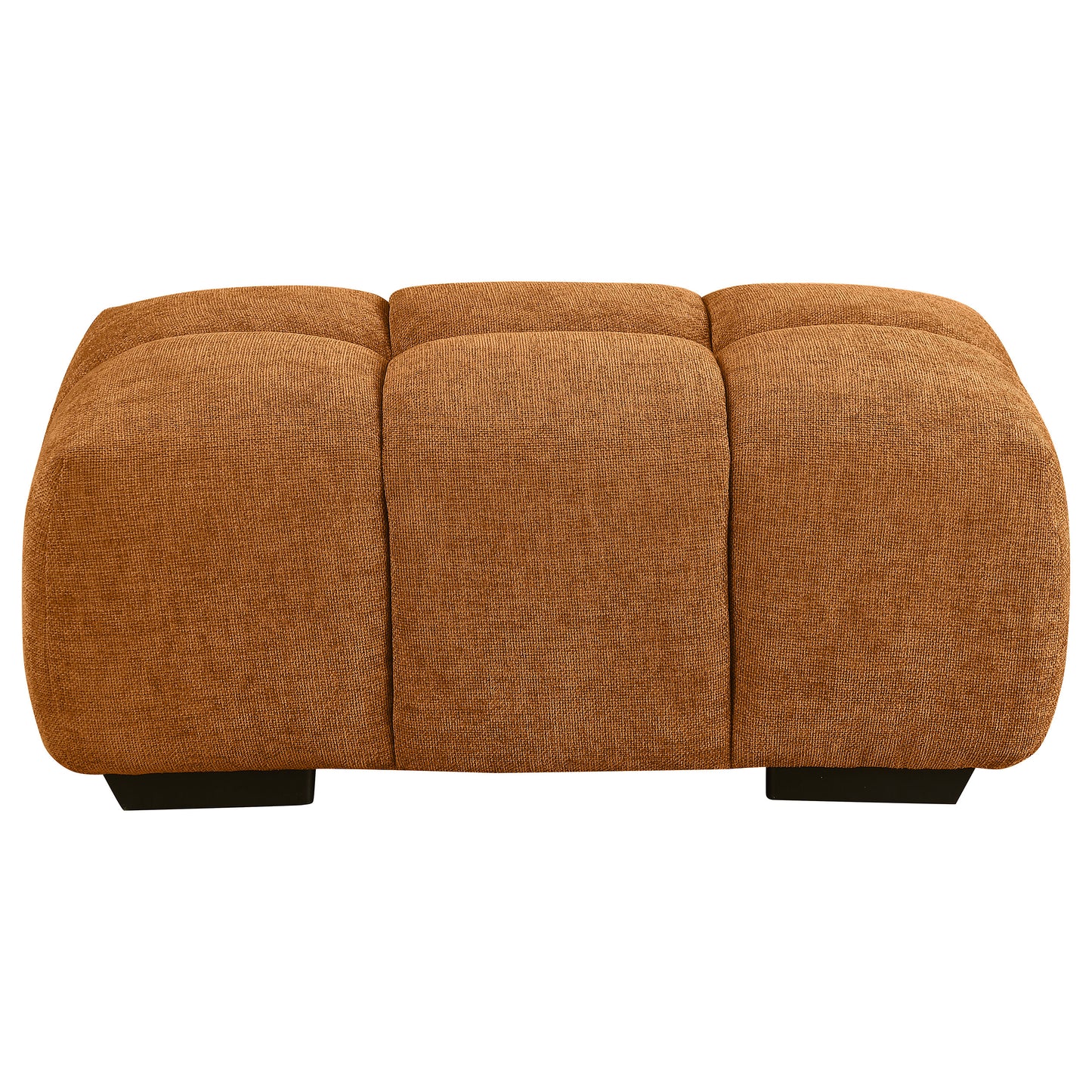 Camacho Rectangular Upholstered Tufted Ottoman Orange