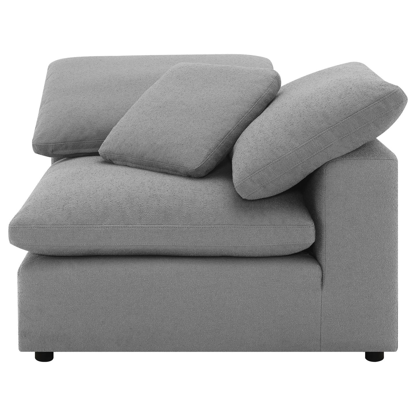 Raleigh Boucle Upholstered Corner Chair Grey