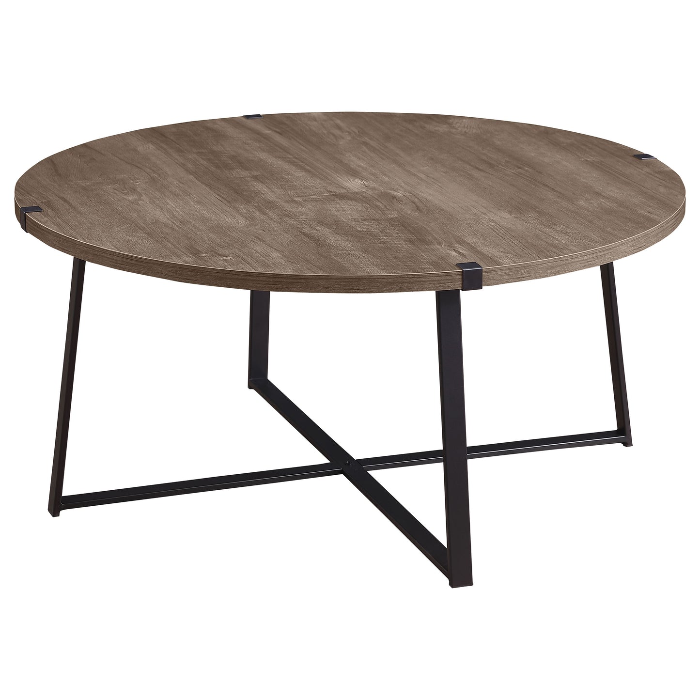 Marcus Round Engineered Wood Coffee Table Grey