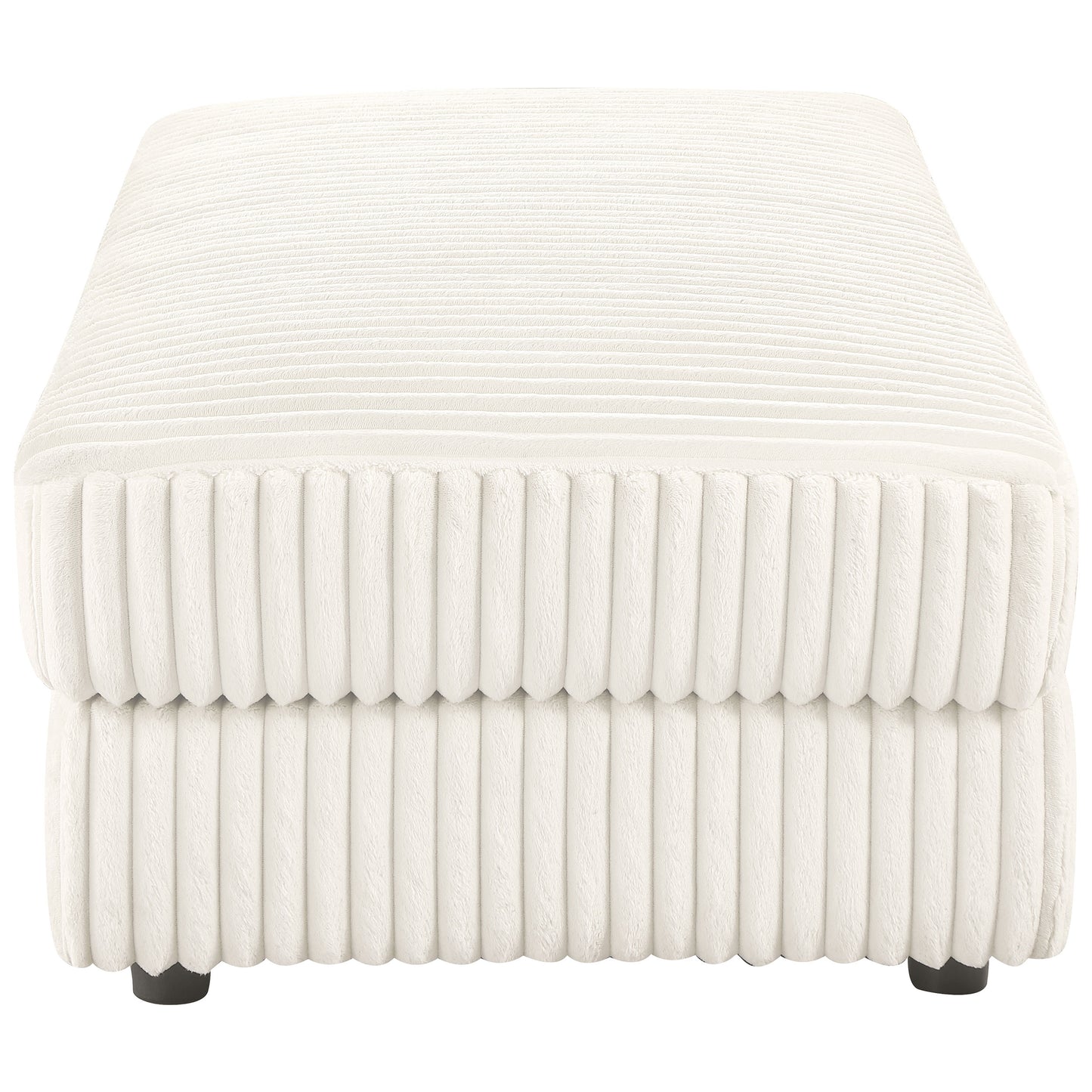 Emberson Upholstered Rectangular Storage Ottoman Ivory