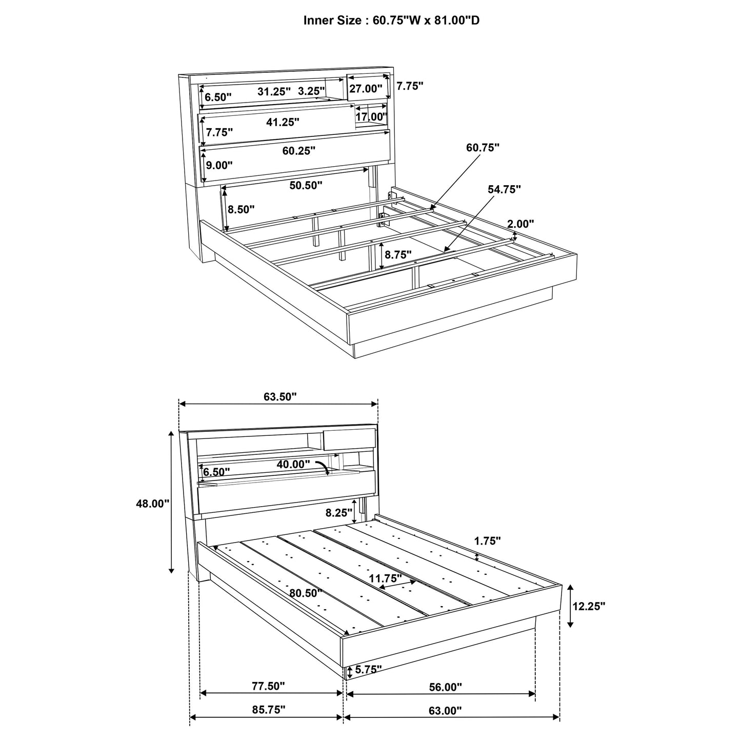 Fenwick 4-piece Queen Bedroom Set Grey Oak