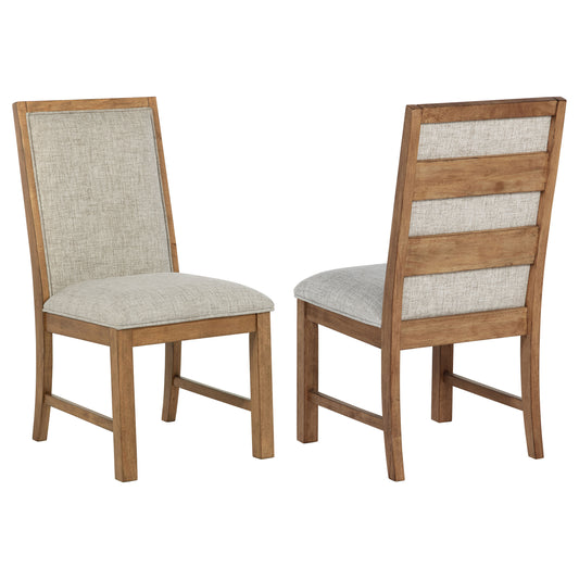 Bruner Upholstered Dining Side Chair Brown (Set of 2)