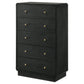 Cavelle 5-drawer Chest of Drawers Black