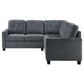 Georgina 3-piece Upholstered Sectional Sofa Steel Grey