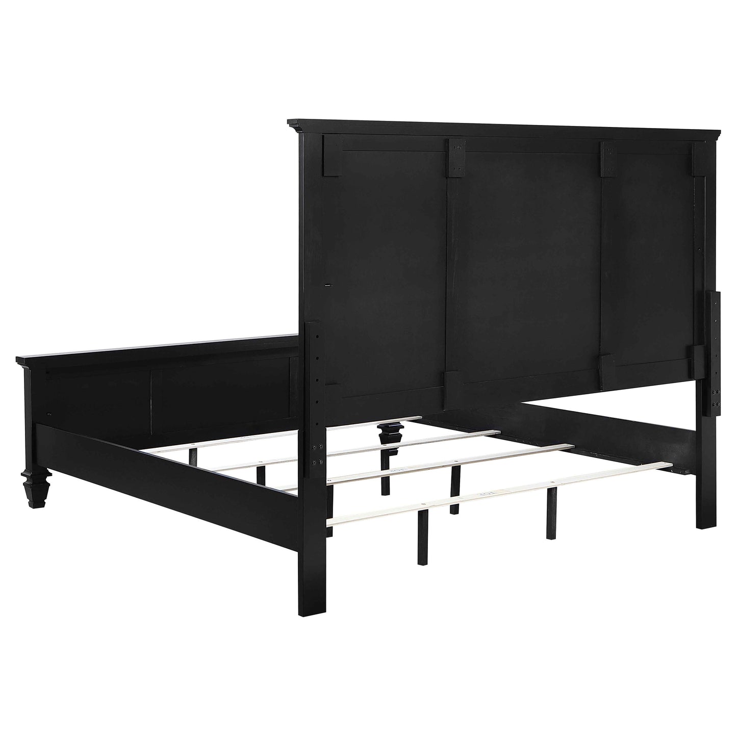 Sandy Beach 63-inch Eastern King Wood Panel Bed Black