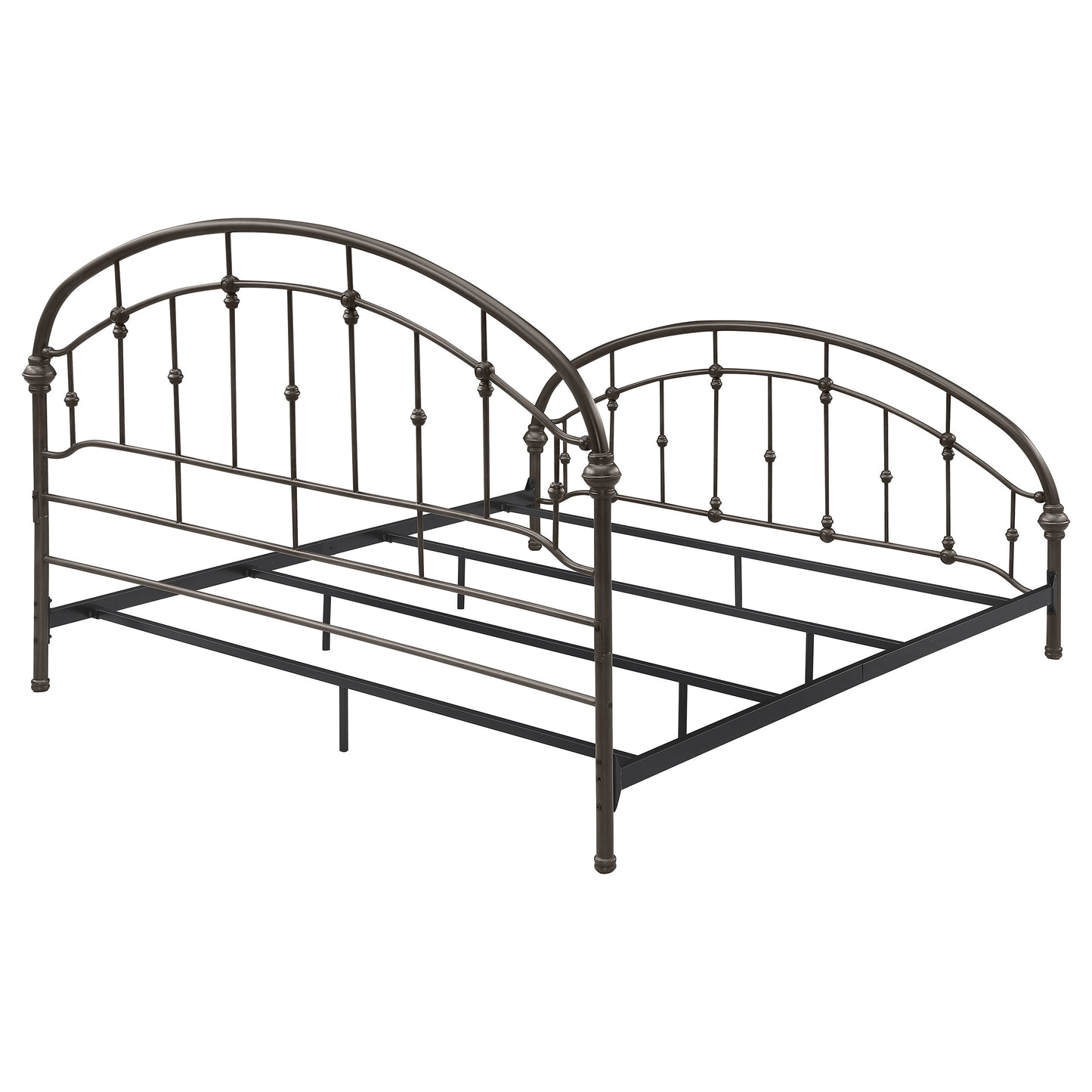 Rowan Metal Eastern King Open Frame Bed Dark Bronze