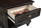 Devon 4-piece California King Bedroom Set Red and Dark Oak