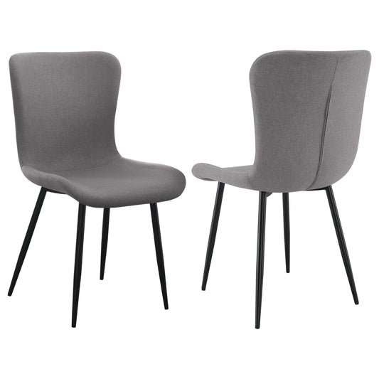 Horizon Upholstered Dining Side Chair Warm Grey (Set of 2)