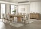 Adina 10-piece Extension Dining Set Distressed Light Brown