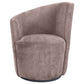 Nueva Upholstered Swivel Chair Curved Backrest Blush