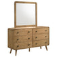 Robyn 6-drawer Bedroom Dresser and Mirror Light Ash