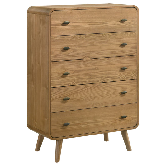 Robyn 5-drawer Bedroom Chest of Drawers Light Ash