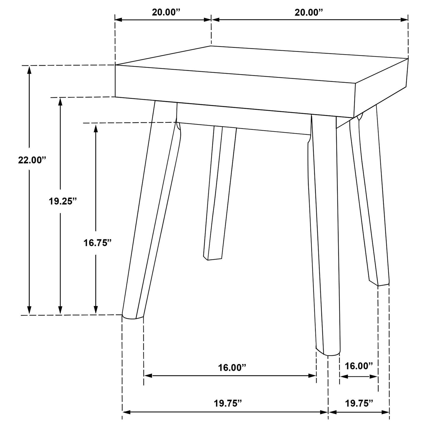 Westerly 2-piece Square Coffee and End Table Set Walnut