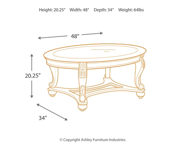 Ashley Express - Norcastle Oval Cocktail Table