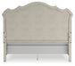 Arlendyne King Upholstered Bed with Mirrored Dresser