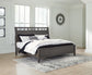 Montillan California King Panel Bed with Mirrored Dresser