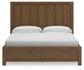 Cabalynn King Panel Bed with Storage with Mirrored Dresser