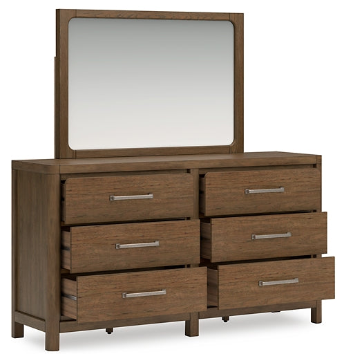 Cabalynn King Upholstered Bed with Mirrored Dresser, Chest and Nightstand