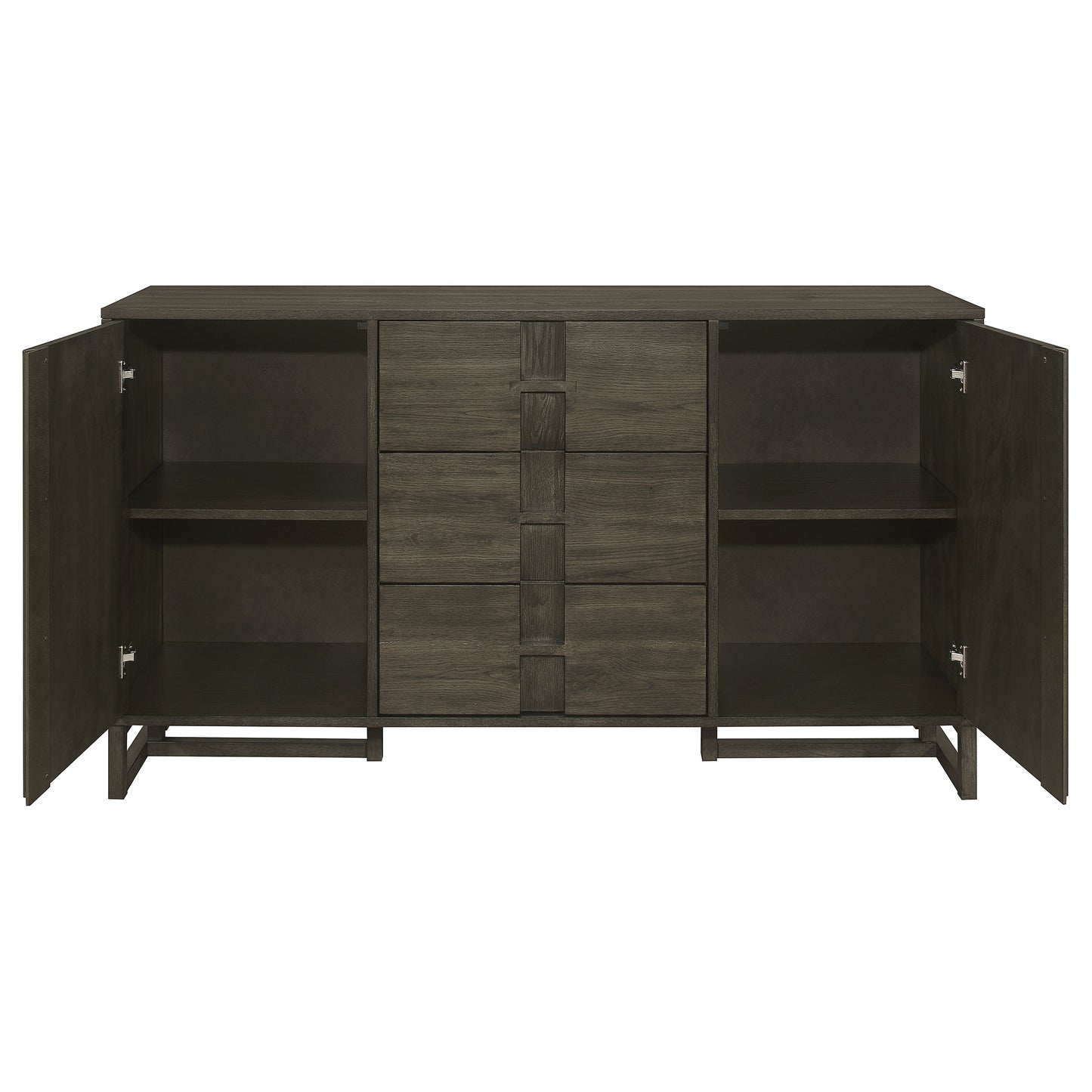 Kelly 3-drawer Storage Dining Sideboard Buffet Dark Grey