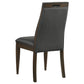 Wes Upholstered Dining Side Chair Dark Walnut (Set of 2)