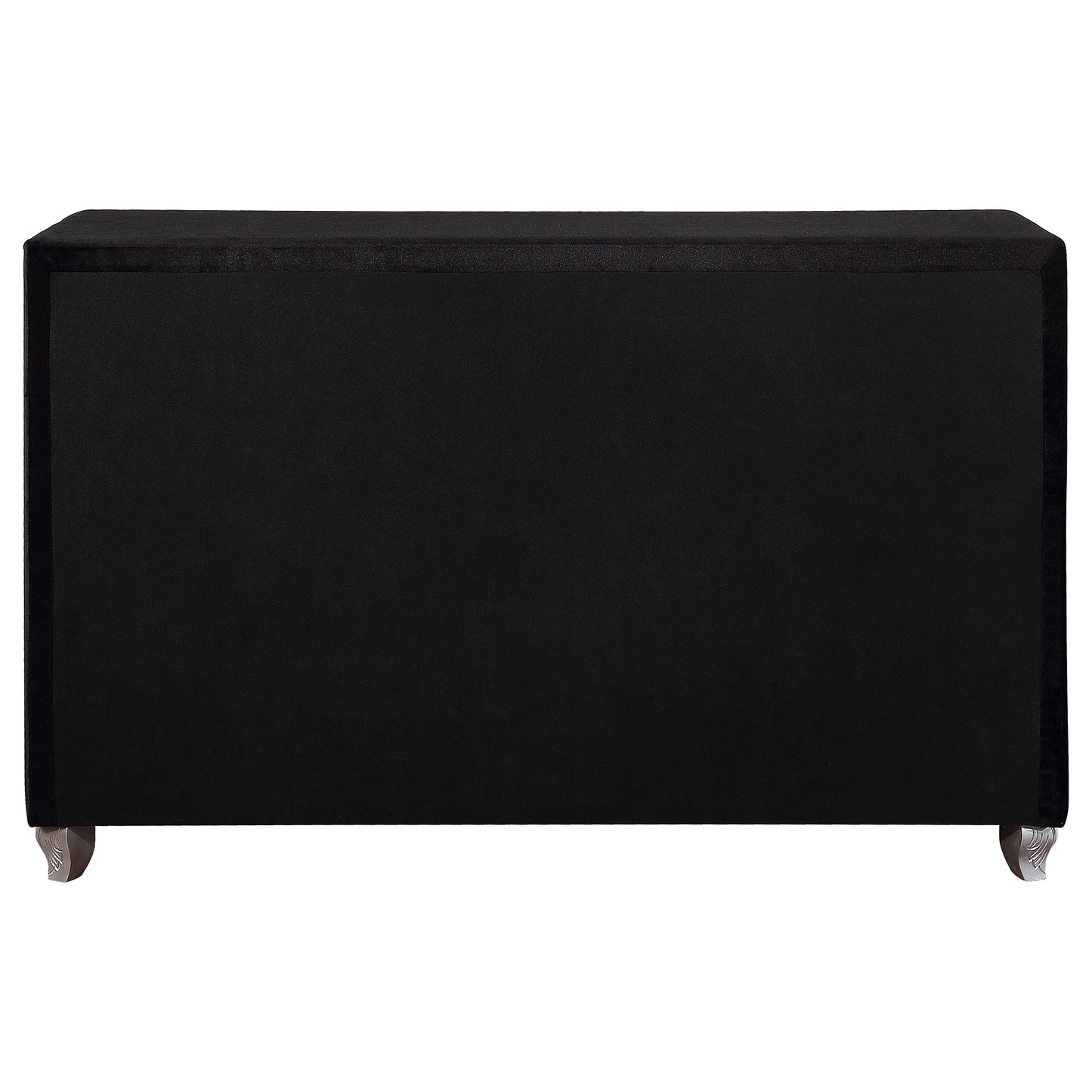 Deanna 7-drawer Upholstered Dresser Black