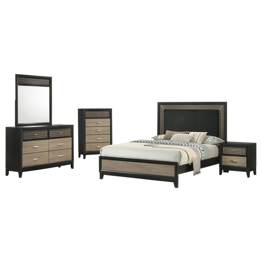 Valencia 5-piece Eastern King Bedroom Set Black