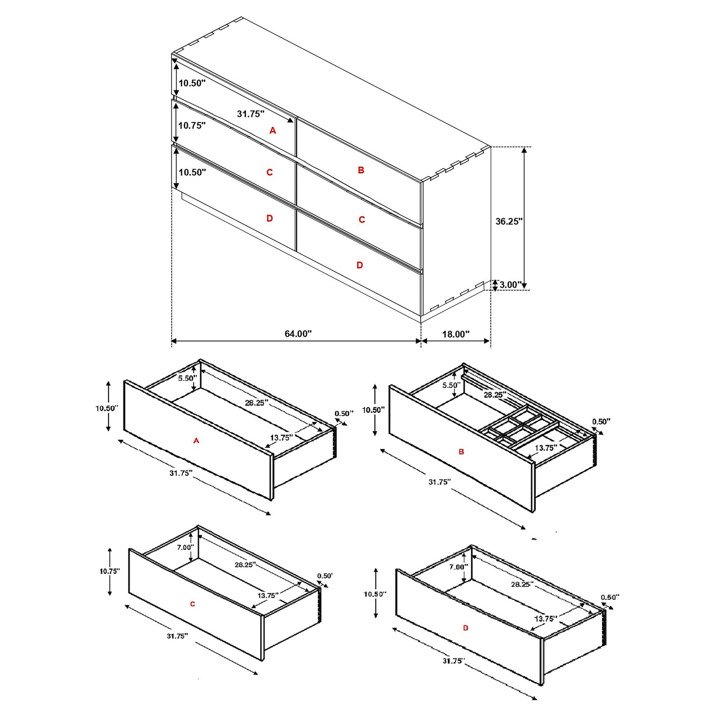 Winslow 6-drawer Dresser Smokey Walnut