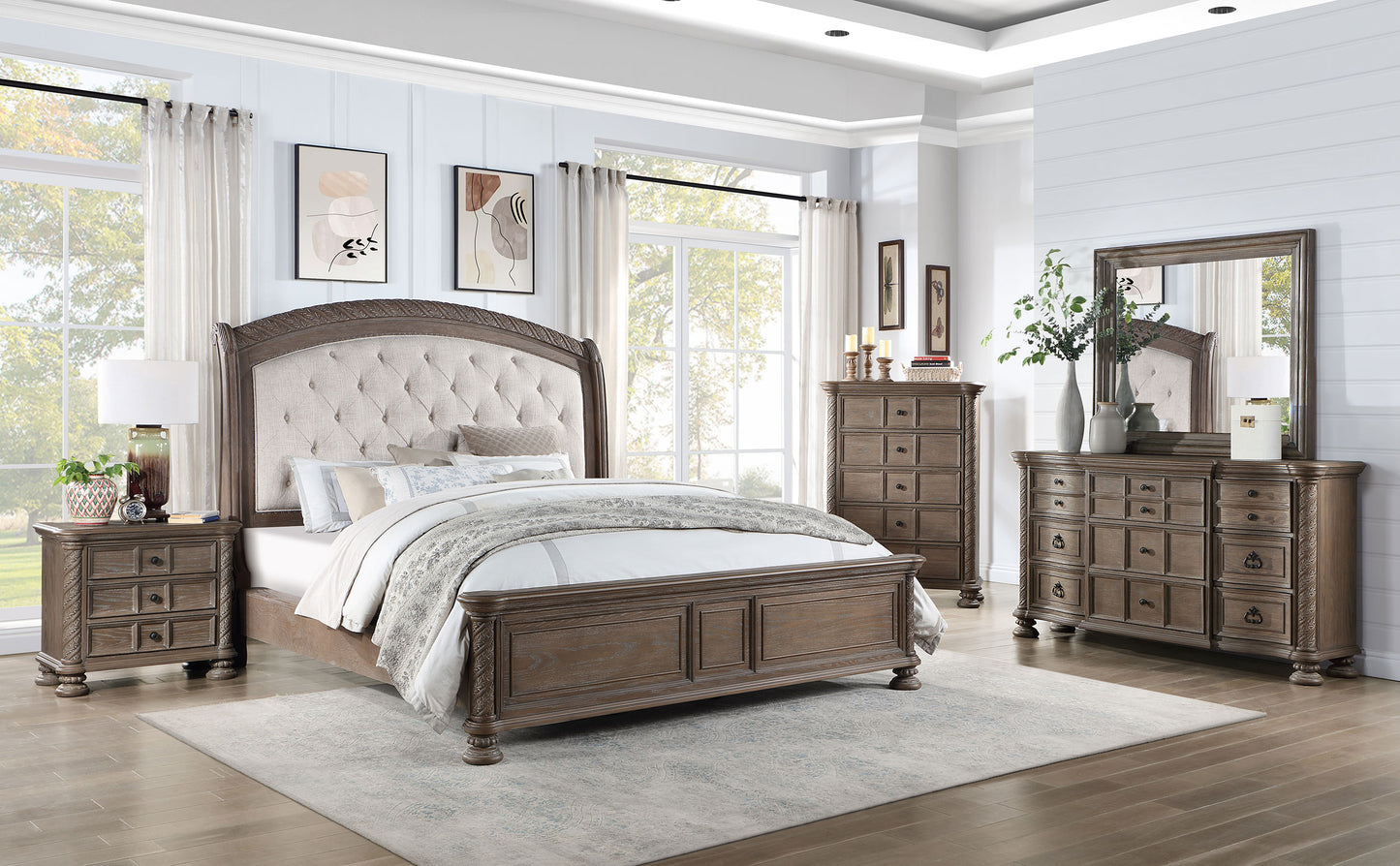 Emmett 5-piece California King Bedroom Set Walnut