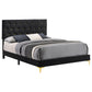 Kendall Upholstered California King Panel Bed Black