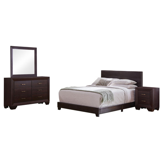 Dorian 4-piece Eastern King Bedroom Set Dark Cocoa