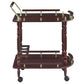 Palmer 2-tier Rectangular Wood Bar Cart Merlot