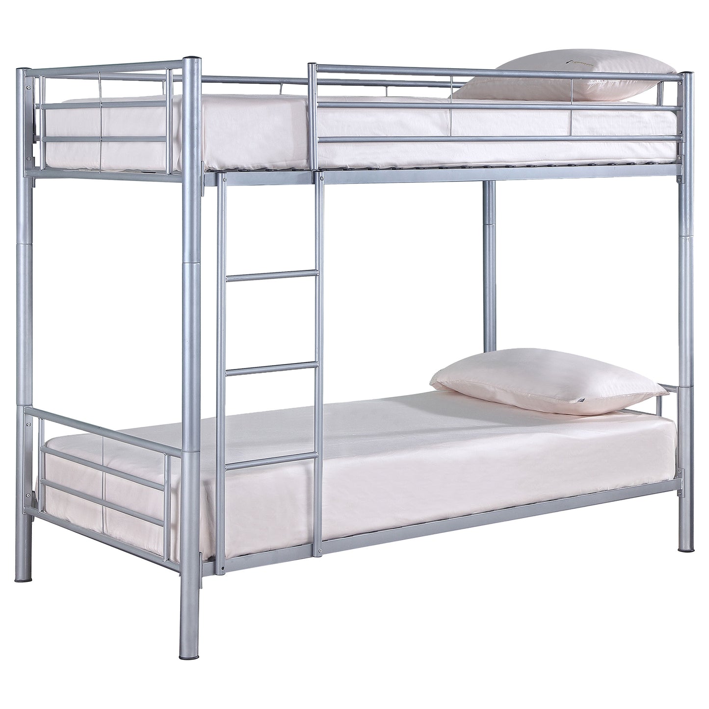 Hayward Metal Twin Over Twin Bunk Bed Silver