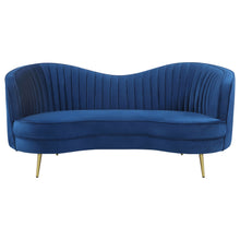 Load image into Gallery viewer, Sophia Upholstered Channel Tufted Loveseat Blue
