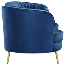 Load image into Gallery viewer, Sophia Upholstered Channel Tufted Loveseat Blue
