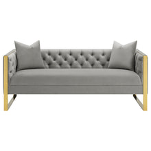 Load image into Gallery viewer, Eastbrook Velvet Upholstered Tufted Sofa Grey
