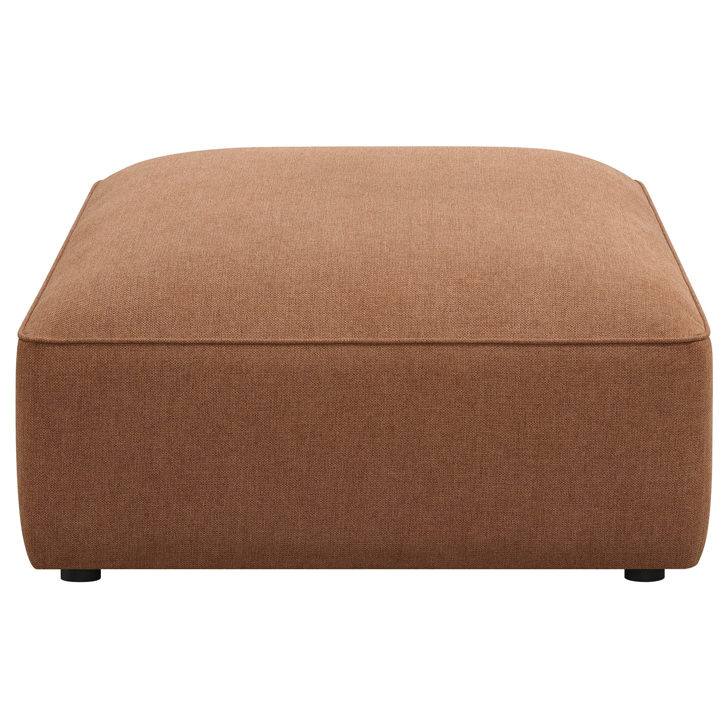 Jennifer Square Upholstered Ottoman Terracotta