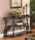 Laney Scrollwork Entryway Sofa Console Table Deep Merlot