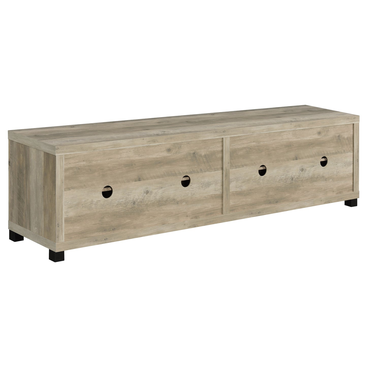 Sachin 4-door Engineered Wood 79" TV Stand Distressed Pine