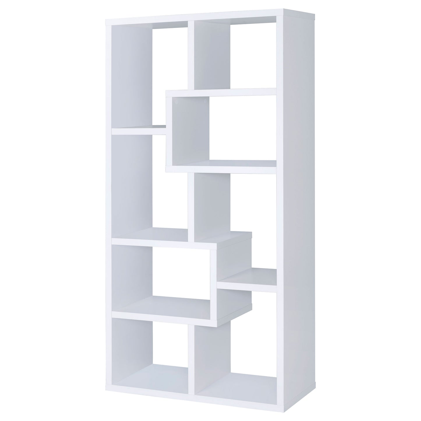 Theo 71-inch 7-shelf Bookshelf White