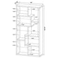 Theo 71-inch 7-shelf Bookshelf White